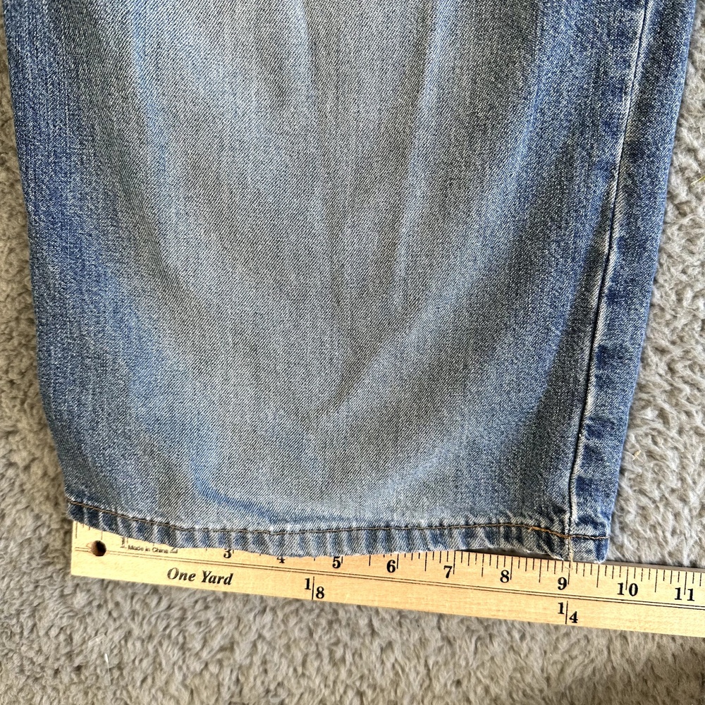 Mavi Jeans Men's 36x32 Blue Wide Leg Medium Wash Distressed (35x32 Actual) - Picture 9 of 14